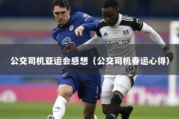 公交司机亚运会感想（公交司机春运心得）